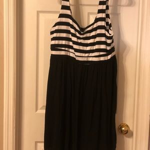 Torrid size 1 black:white striped dress